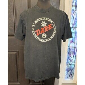 VTG 1995 DARE T-Shirt Claremont Police So California  Large